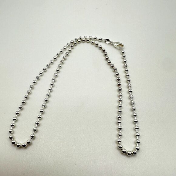 SALE! Unisex 16” silver plated ball chain necklace! - Picture 1 of 7